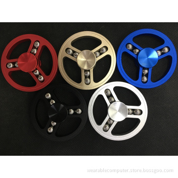 OEM Customize Free Sample Aluminum Alloy Fidget Hand Spinner Metal Anti Stress 360 Finger Spinner